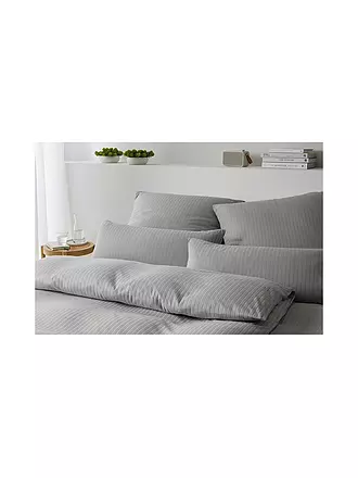 ELEGANTE | Jersey Bettwäsche SOLID STRIPE 140/200CM Graphit | 